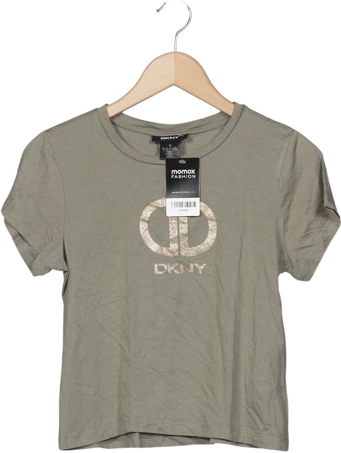 Dkny C Damen T-Shirt, Grün, Gr. M, Baumwolle / Modal - Second Hand