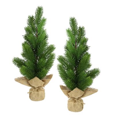 Künstlicher Weihnachtsbaum I.GE.A. "Tannenbaum", grün, B:15cm H:38cm, Kunststoff, Weihnachtsbäume, mit Zapfen im Topf Weihnachtsdeko Kunstbaum Kunsttanne klein Dekobaum