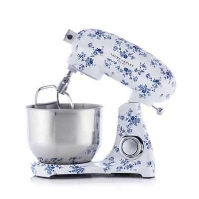 Laura Ashley Standmixer, 1800 W, 6 Geschwindigkeiten, 6 l Edelstahlschüssel, Mixer, Knethaken, Schneebesen, Spritzschutz – China Rose Print von VQ