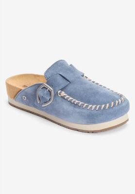 Women's Buckle Clog by Minnetonka in Vintage Blue (Size 10 M)
