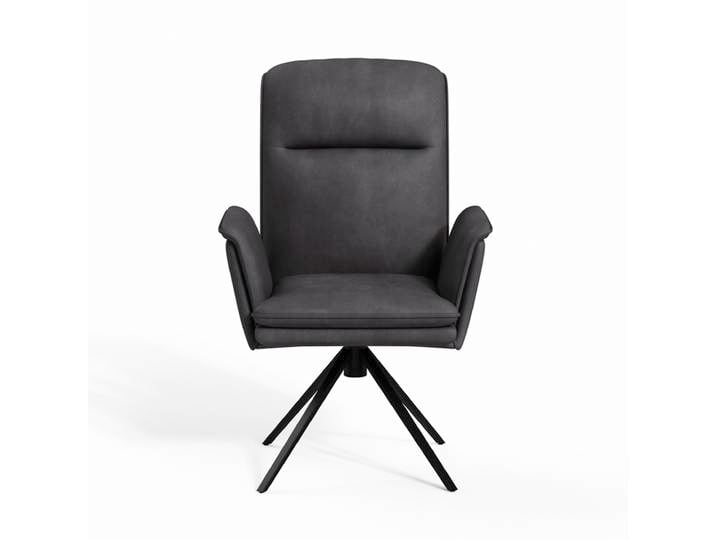 Stuhl MAILAND 87 x 61 x 66 cm Metall Microfaser drehbar...