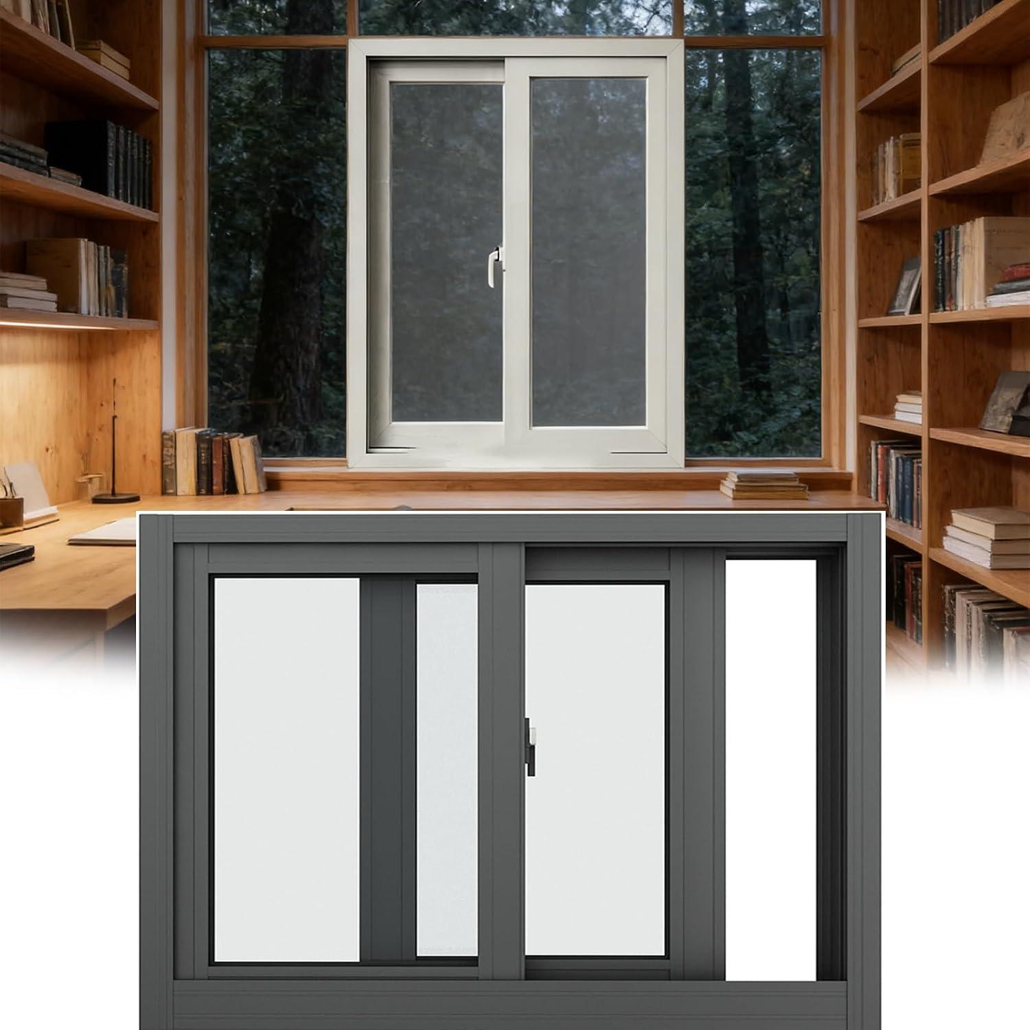 Robustes Schuppenfenster, 119,4 x 35,6 cm, Schwarz - leicht zu öffnen für optimale Belüftung in Schuppen, Badezimmern, Kellern und Hühnerställen - 119 x 36 cm