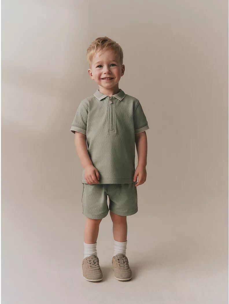 Next - Set: Top und Shorts, 5-6A, Khaki