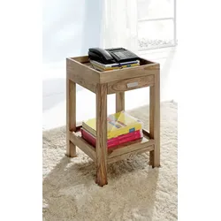 WOLFMÖBEL Telefontisch Yoga Holz Braun Sheesham