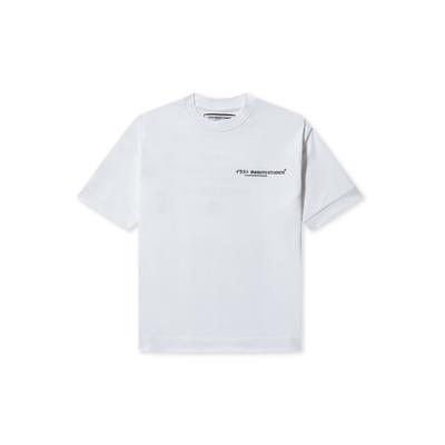 T-Shirt IRASUTO STUDIOS "Irasuto Studios TANJUN T-SHIRT", Herren, Gr. S, weiß (optic weiß), 70% Polyester, 30% Baumwolle, bedruckt, oversize, Rundhals, Shirts T-Shirt