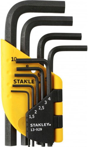 Stanley 1-13-929 Jeu de 9 clés hexagonales mâles courtes (1,5-10mm)