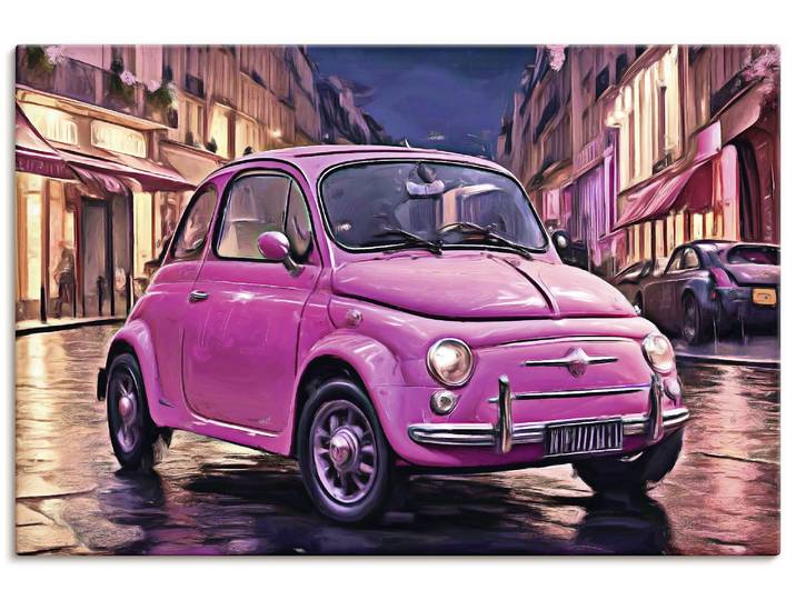 Wandbild ARTLAND Der kleine Italiener , pink (farbe bild(er): pink), B:30cm H:20cm, Bilder, Wandbild, als Alubild, Leinwandbild, Poster, Wandaufkleber in verschied. Grössen