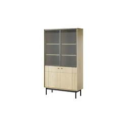 Vitrine   ¦ holzfarben ¦ Maße (cm): B: 104 H: 185