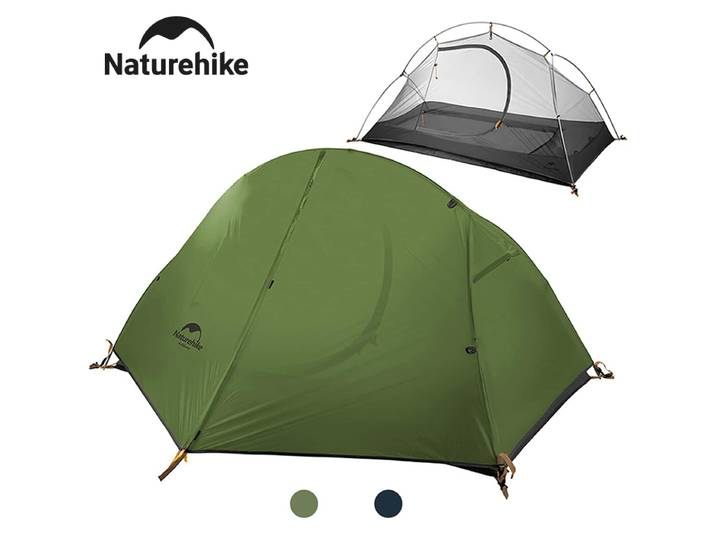 Tente de cyclisme Naturehike pour 1 personne, portable, ultralégère, pour randonnée, imperméable, double couche, tente de camping