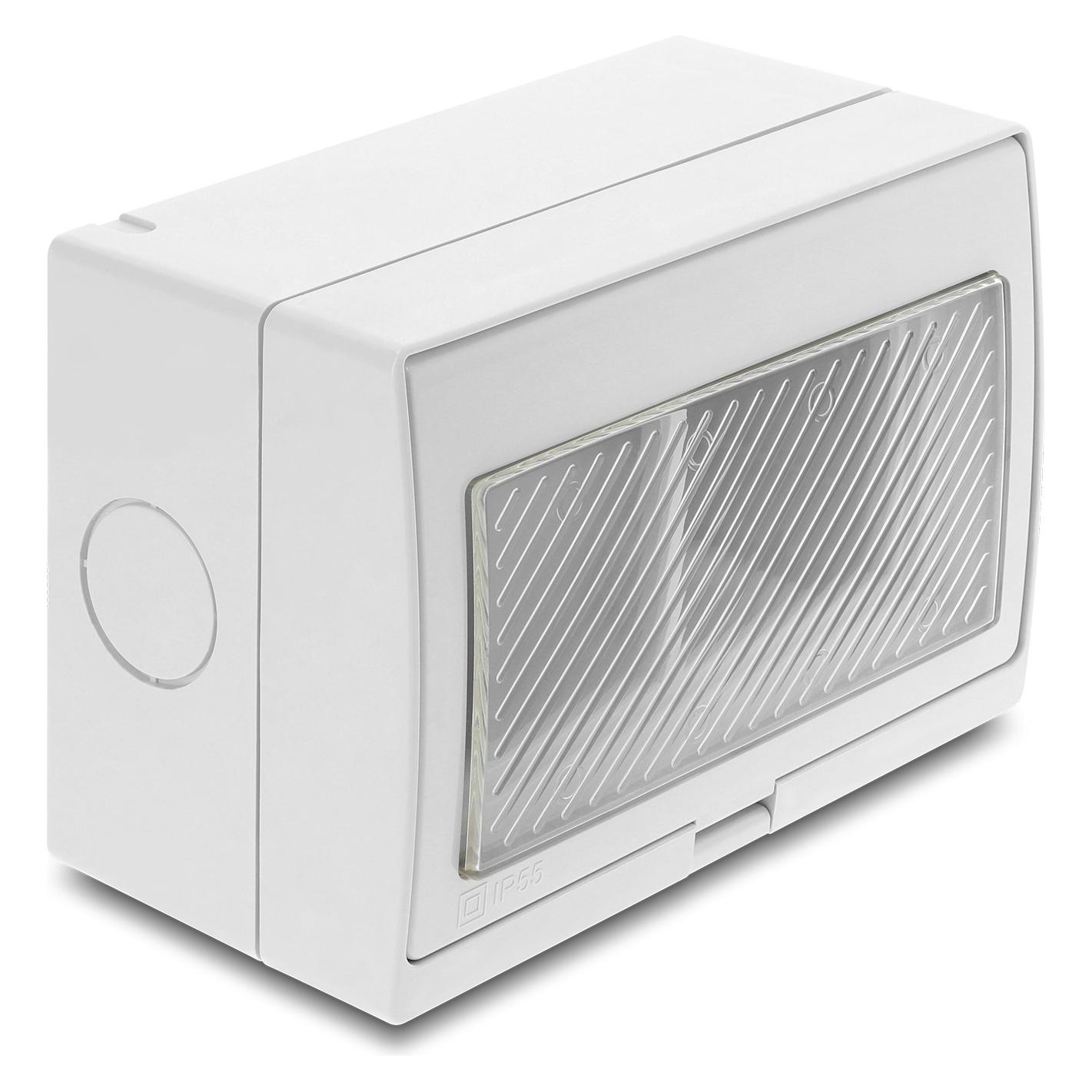 Delock Aufputzgehäuse IP55 wasserfest für 4 Easy 45 Module, Kunststoff (429610)