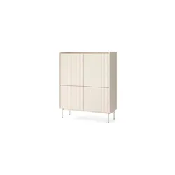 Highboard  Levant , beige , Maße (cm): B: 103,2 H: 126,2