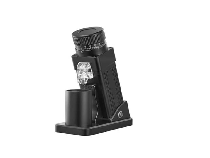 Mahlwerk, Elektrische Kaffeemühle mit 55-mm-Kegelmahlwerk, stufenlose Einstellung, for Espressozubereitung(Noir)