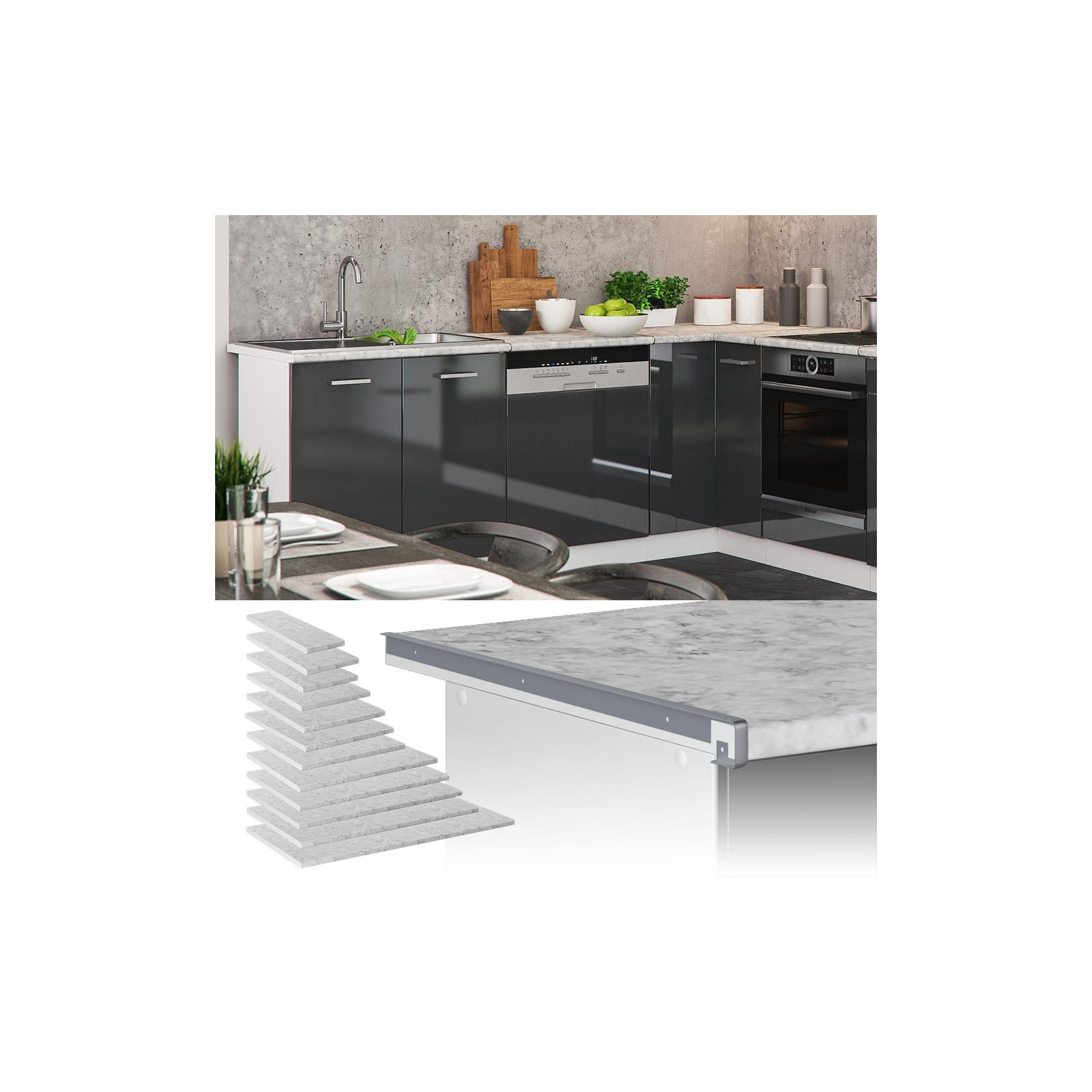 Vicco Küchenarbeitsplatte R-Line Marmor Weiß 50 cm