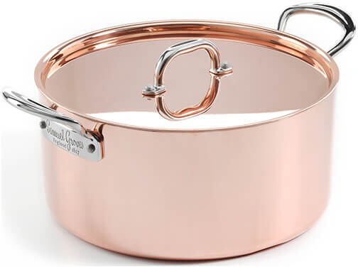 Samuel Groves Copper Induction 20cm Casserole Pan with Lid