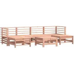 vidaXL 7-tlg. Garten-Lounge-Set Massivholz Douglasie