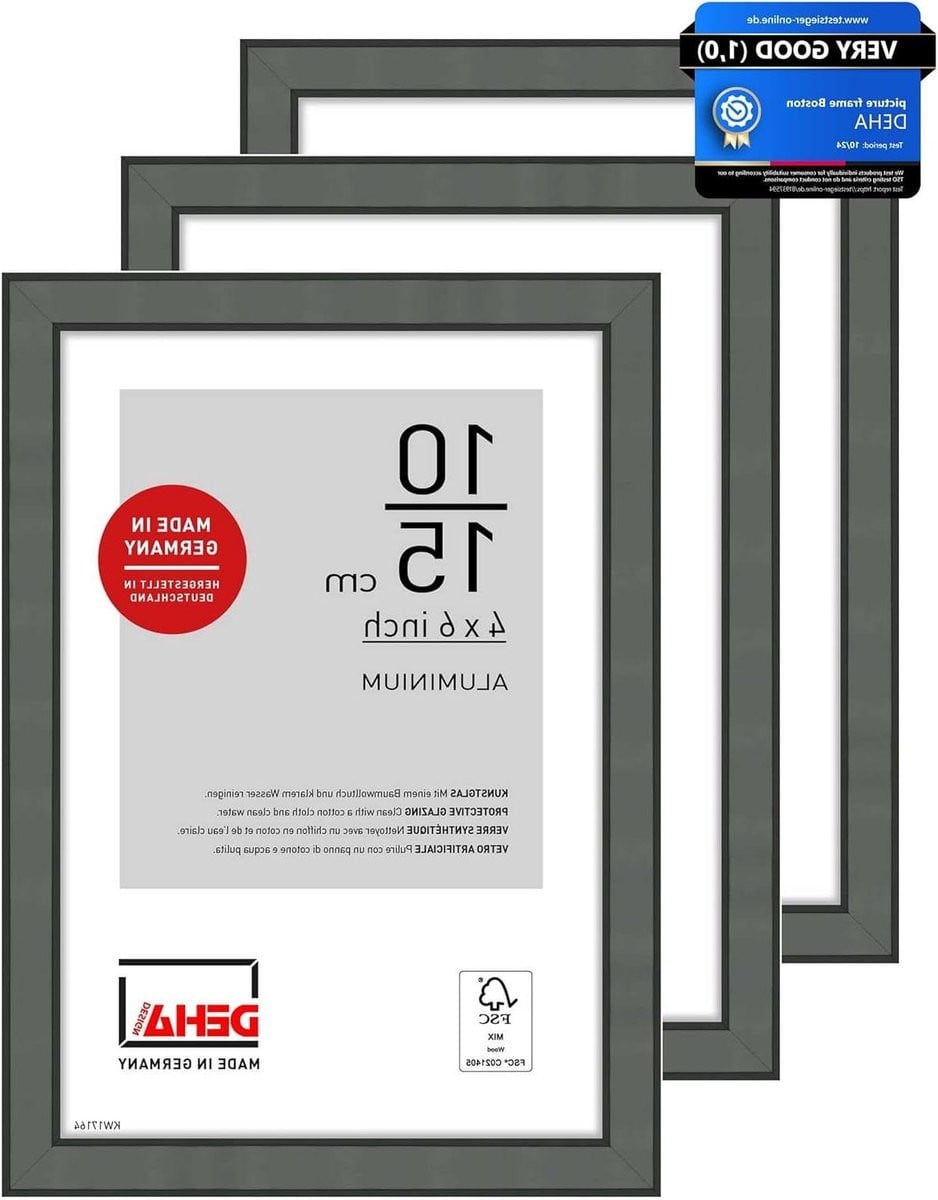 Set van 3 moderne aluminium fotolijsten - 10 x 15 cm