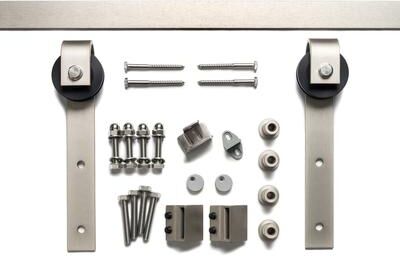 Sure-loc Barn Door Kit Satin Nickel