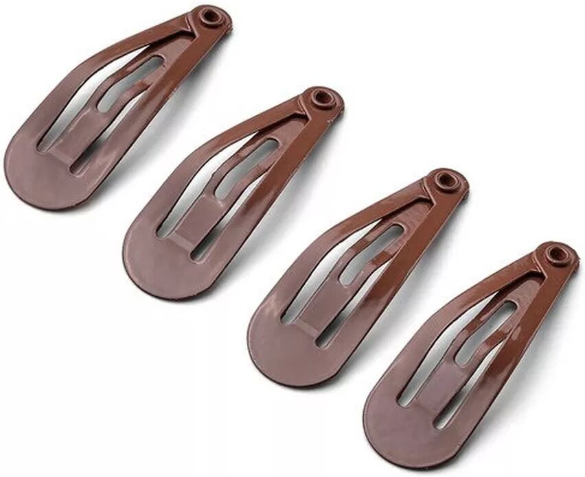Trisa Haarschmuck - Click Clack, Click Clack Metall, 3cm, Braun
