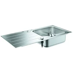 GROHE Edelstahlspüle K500 31563_1 mit 1 Becken Abtropffläche 1000x500mm, 31563SD1 31563SD1