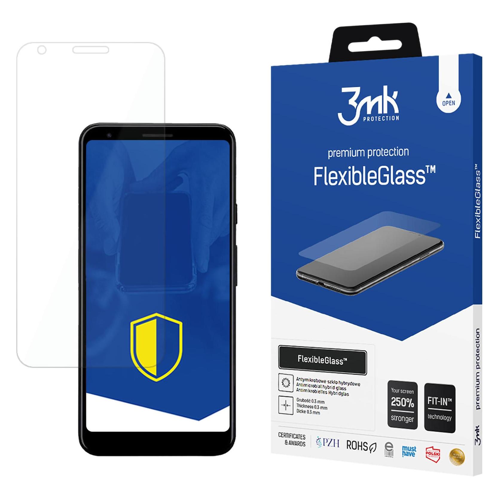 3MK FlexibleGlass Google Pixel 3a XL Szkło Hybrydowe (1 Stk., Google Pixel 3a XL) (W-3FxGl-GoPix10)