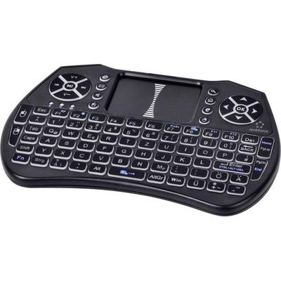 Renkforce RF-MWK-103 Funk Tastatur Deutsch, QWERTZ Schwarz Integriertes Touchpad