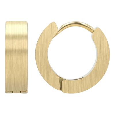 Klappcreolen ADELIA´S "Ohrringe – Klappcreole aus Edelstahl", Damen, Gr. Damen, Edelstahl, gold, Ohrringe Klappcreolen, Zum Verschenken – ideal zum Valentinstag