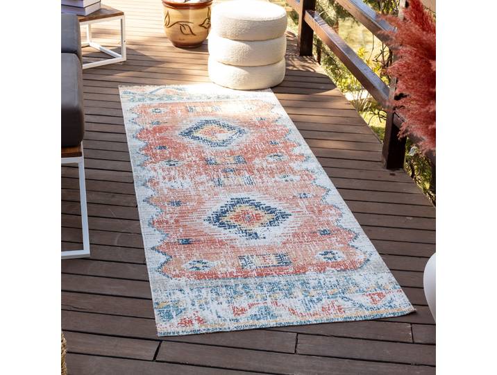 Teppich LIVABLISS BAGO , bunt (orange), B:80cm H:5,1mm L:220cm, Polyester, Teppiche, Teppich
