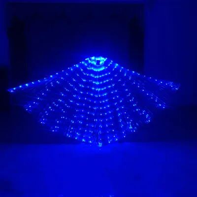Daily Deals Depot LED Wings Belly Dance Wings Isis Halloween Wing Prop, Shining LED Lamp Wings & Sticks, Costume Accessories For Adults blue m