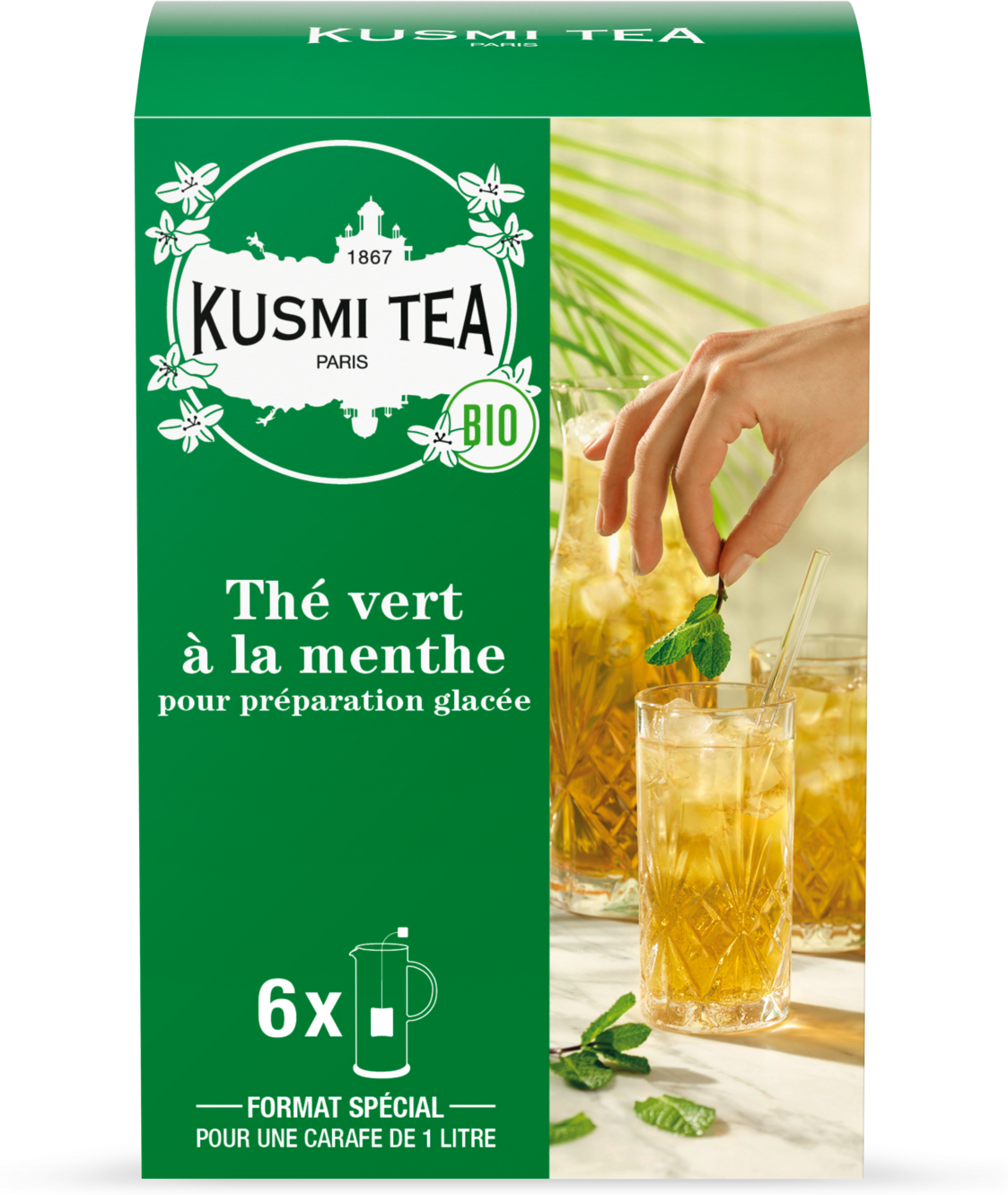Grüner Tee mit Minze - Grüner tee Minze, gunpowder, bio - Kusmi Tea