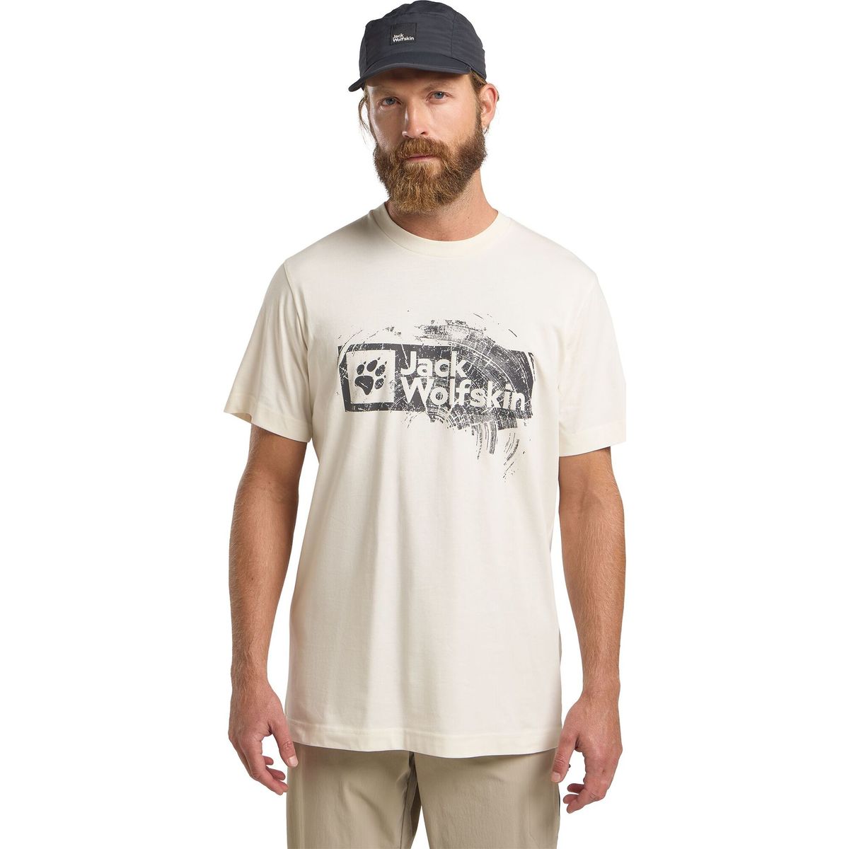 Jack Wolfskin Brand T M wood cotton white (T0296) XL A64116_T0296_A12