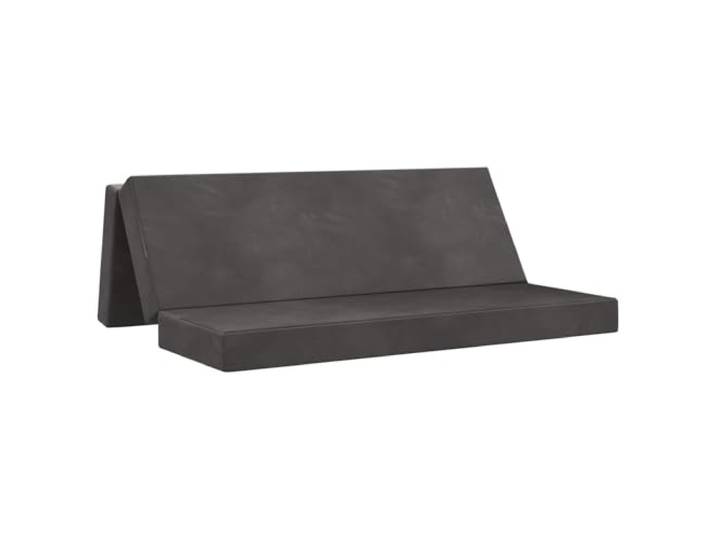TUERYAFEK Klappsofa Bett 200x67x45 cm Dunkelgrau Polyesterbezug mit Reissverschluss, Schaumstoffpolsterung, manuell verstellbar, platzsparend faltbar