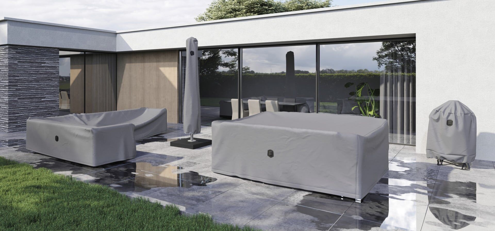 Siena Garden Schutzhülle Hängematte AquaShield 312 x 105 cm hellgrau