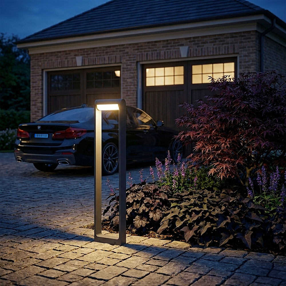 V-Tac Pro 243516 Paletto Led Da Giardino 10w Orientabile 1550 Lm 3000k Nero 600 Mm Chip Cree Ip65
