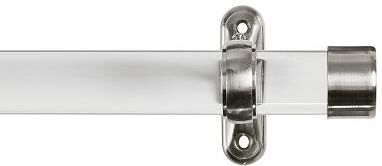 Acrylic Single Rod Hardware Set - Polished Nickel, 6' - Ballard Designs