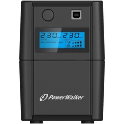 Powerwalker VI 650 SHL Schuko 650VA / 360W Line-Interactive USV Tower AVR HID LCD (650 VA, 360 W, Line-Interaktiv USV), USV