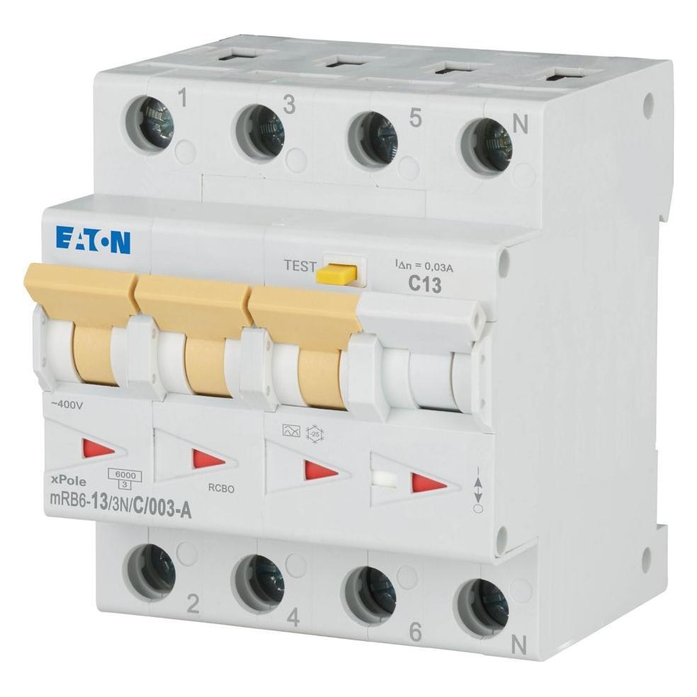 Eaton MOE mRB6-13/3N/C/003-A Fi/LS-Schalter 13A C-Char 30mA (120659)