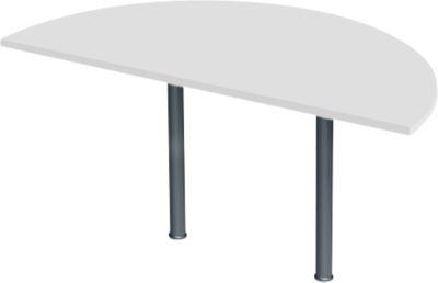 Schäfer Shop Select Ansatztisch ERGOSTYLE, 1/2 Kreis, lichtgrau/anthrazit