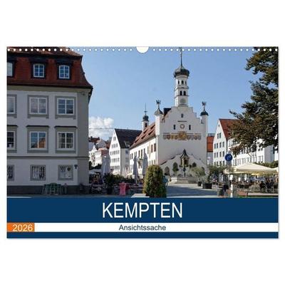Kempten - Ansichtssache (Wandkalender 2026 DIN A3 quer), CALVENDO Monatskalender