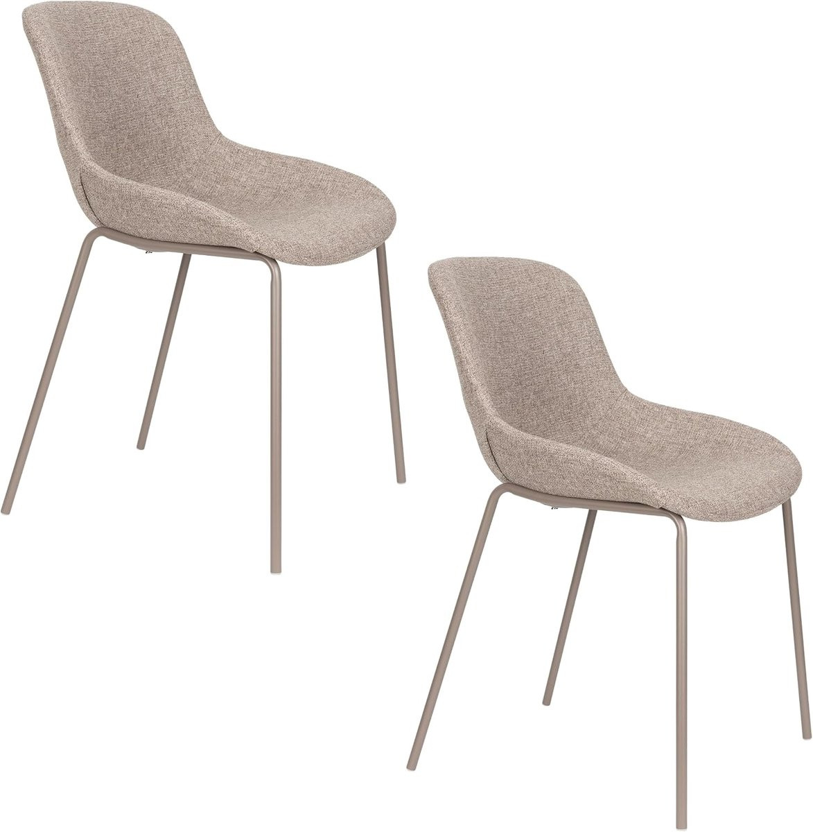 Set van 2 Eetkamerstoelen Taupe