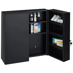 relaxdays Medizinschrank XXL anthrazit, grau
