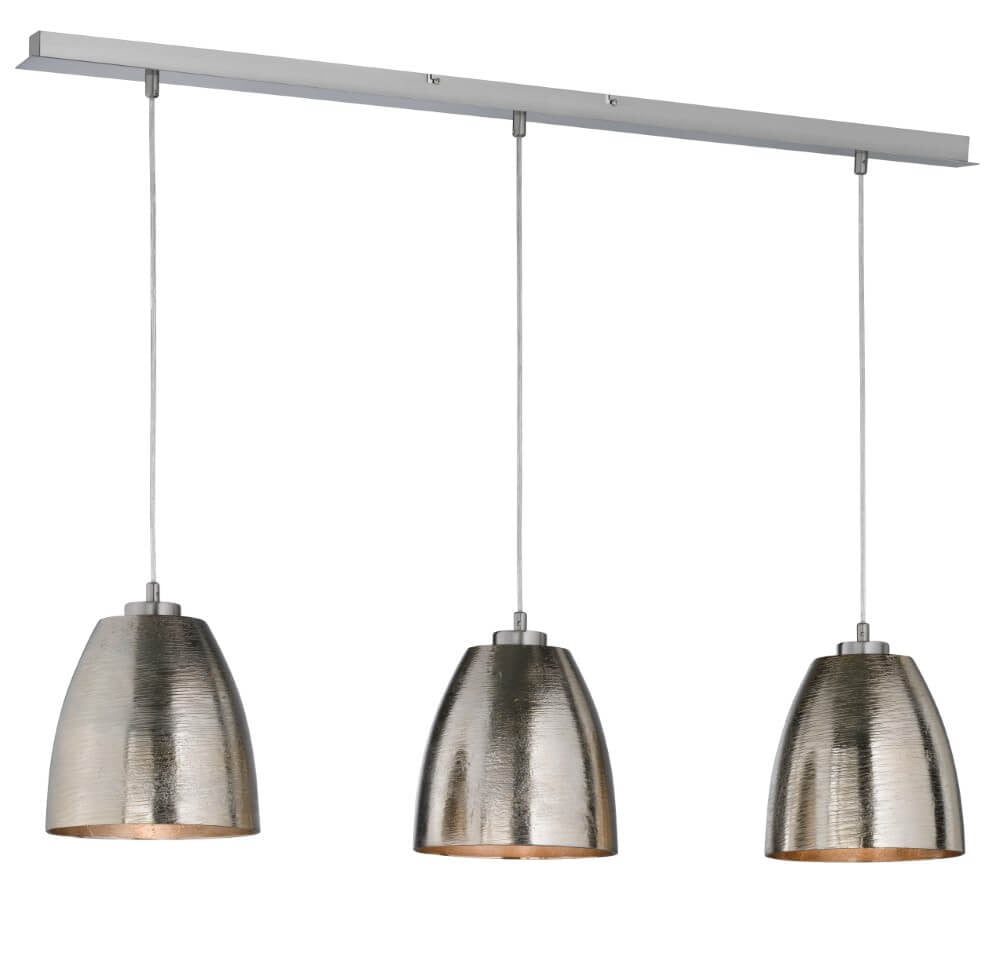 Fischer & Honsel Cannes 3-lichts hanglamp in antiek zilver