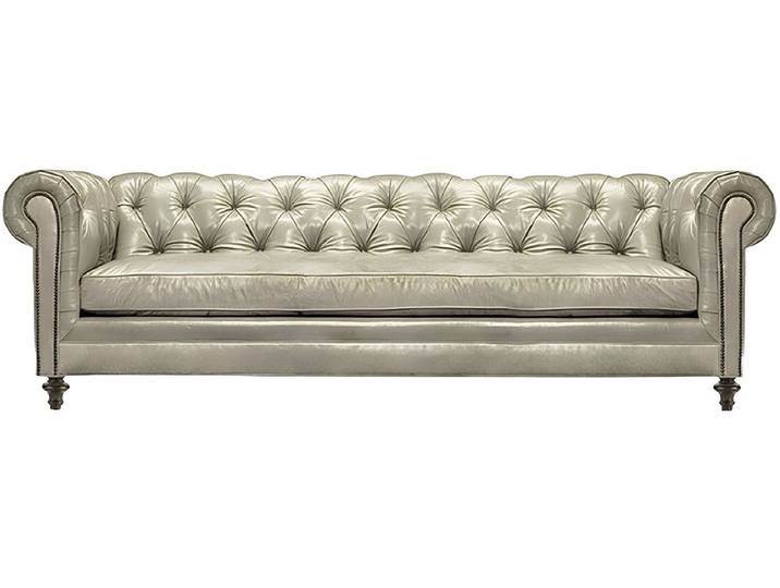 Xlmoebel Chesterfield-Sofa Luxus Sofa mit Lederpolsterung und elegantem Design, Sofa, Hergestellt in Europa