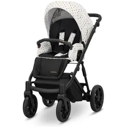 Kunert, Kinderwagen, Ivento 2in1 Kinderwagen mit schwarzem Rahmen und weissem Stil