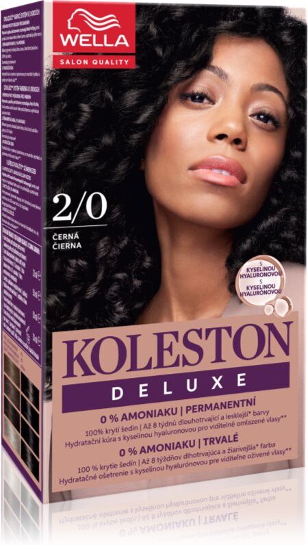 Wella Koleston Deluxe coloration cheveux sans ammoniaque teinte 2/0 Black 100 ml