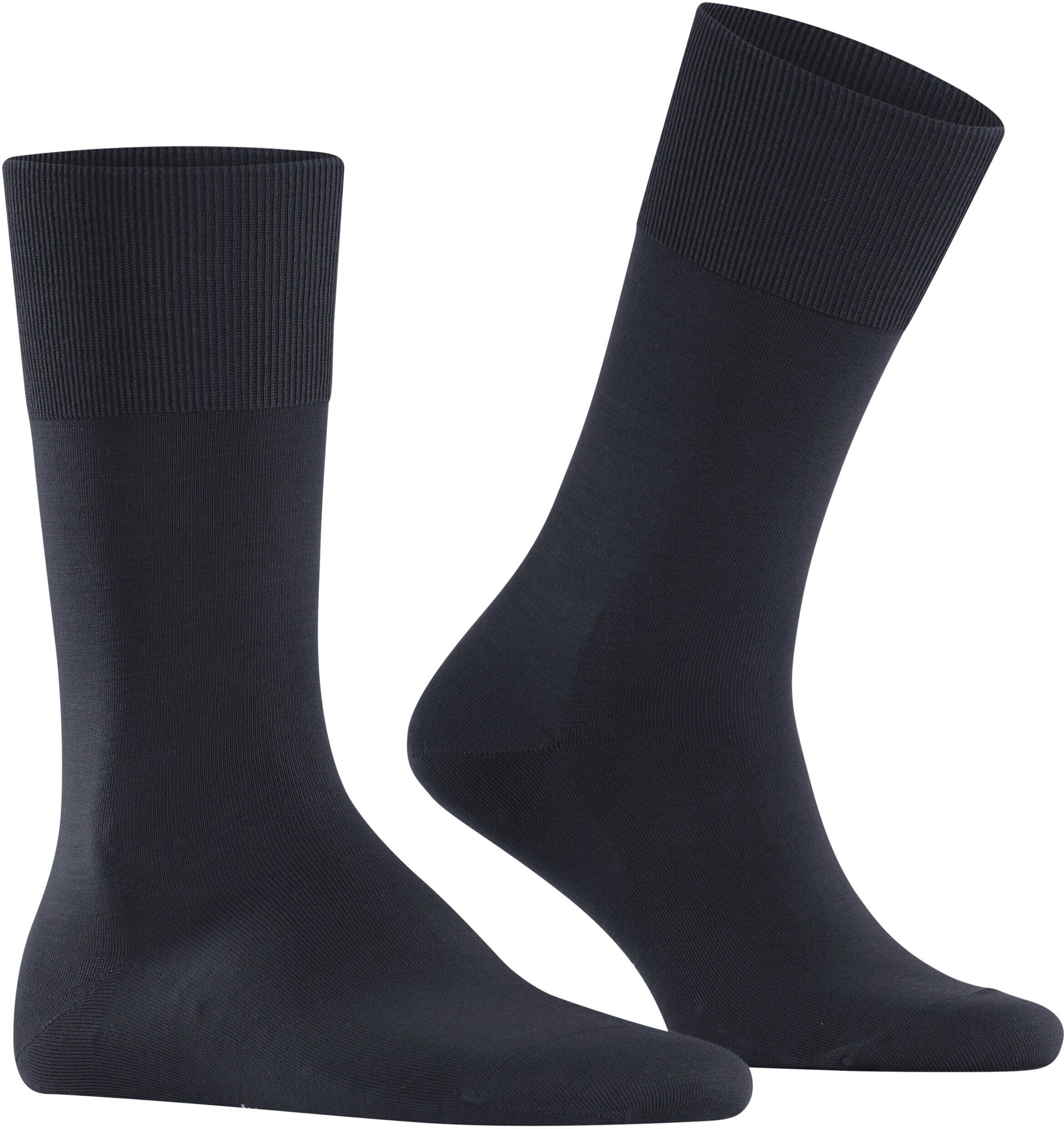 Socken FALKE "ClimaWool", Herren, Gr. 47-48, Sockengröße, blau (schwarz navy), Materialmix, unifarben, Socken Socken, mit temperaturausgleichender Funktion, atmungsaktiv
