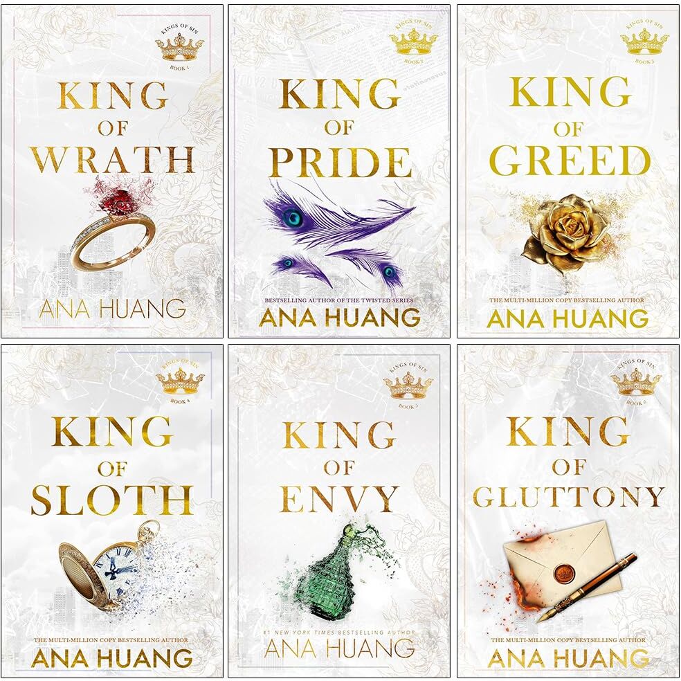 Piatkus ltd Kings of Sin Series 6 Books Collection Set By Ana Huang (King of Wrath, King of Pride, King of Greed, King of Sloth, King of Envy and King of Gluttony