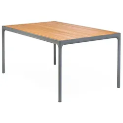 Outdoortisch Four Houe Tischplatte Bambus braun, Designer Henrik Pedersen, 160x75x90 cm