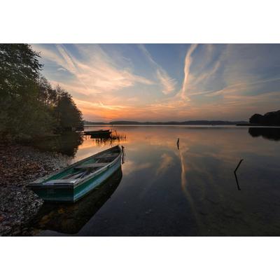 Fototapete PAPERMOON "Boot im Wasser", bunt, B:3m L:2,23m, Vlies, Tapeten