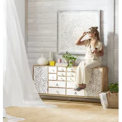 Sideboard SANSIBAR AMRUM (BHT 160x80x35 cm) - braun - BHT 160x80x35 cm