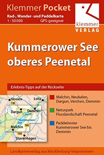 Klaus Klemmer - Klemmer Pocket Rad-, Wander- und Paddelkarte Kummerower See - oberes Peenetal: GPS geeignet, Erlebnis-Tipps auf der Rückseite, 1:50000 - Preis vom 04.10.2026 03:51:26 h